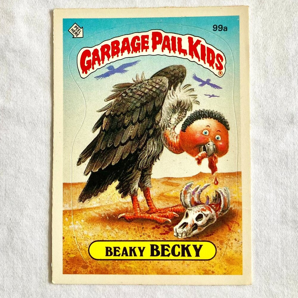 Garbage Pail Kids Card 1986 Topps - 99a Beaky Becky